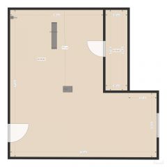 План квартиры по обмерам - имеем колонну и короб